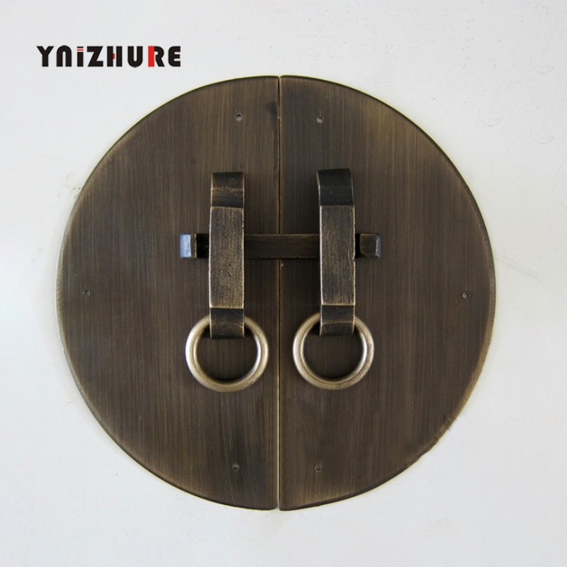 160mm Patterns Copper Circular Piece With Chinese Furniture Brass Hardware Latch Cabinet Face Plate Door Pull Handle Copper|Cabinet Pulls|   - AliExpress