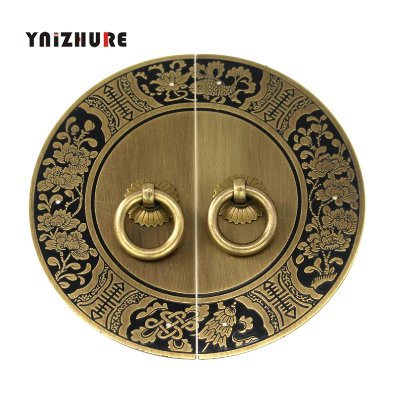 140mm Chinese Antique Furniture Cabinet Drawer Handle Copper Round Decorative|Cabinet Pulls|   - AliExpress