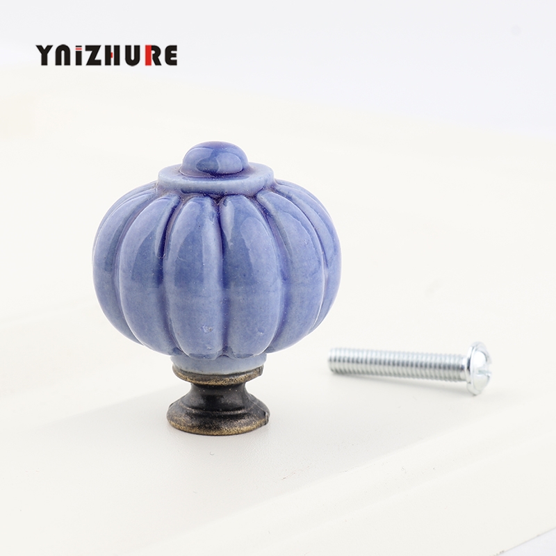 Rural Pumpkin Style Assorted Ceramic Knobs for Cabinet Dresser Drawers Handles Ceramic Cabinet Pulls Perillas Buttons|Cabinet Pulls|   - AliExpress