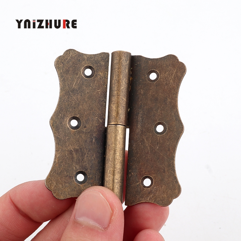 8Pcs 60*50mm Flower Cabinet Door Hinge Door Butt Hinges For DIY Box,6 Holes Bag Accessory Bronze Tone With Screws|Cabinet Hinges|   - AliExpress