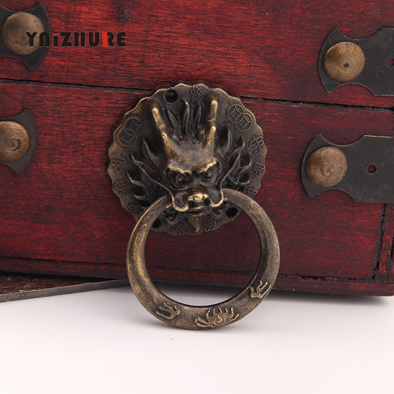 2Pc 32x47mm Vintage Dragon Head Furniture Door Pull Handle Zinc Alloy Cabinet Dresser Drawer Knob Ring Handle Furniture Hareware|Cabinet Pulls|   - AliExpress