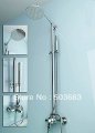 Luxury free shipping modern shower sets faucet bathroom brass chrome rainfall b3014