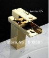 New Golden Polished Deck Mounted Bathroom Basin Faucet Sink Mixer Tap Brass Faucet Vanity Faucet L-304