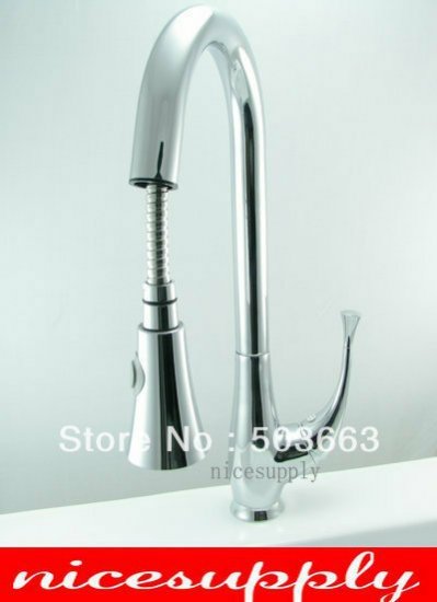 pull out faucet chrome swivel kitchen sink Mixer tap kitchen faucet vanity faucet b527 [Kitchen Pull Out Faucet 1987|]