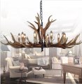 6/8/10 heads europe deer horn antler pendant lamp mediterranean resin antler lampshade kitchen decor suspension luminaire,e14