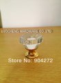 50PCS/LOT FREE SHIPPING NEW-DESIGNED CLEAR CUT CRYSTAL KNOB WITH GOLD ZINC BASE