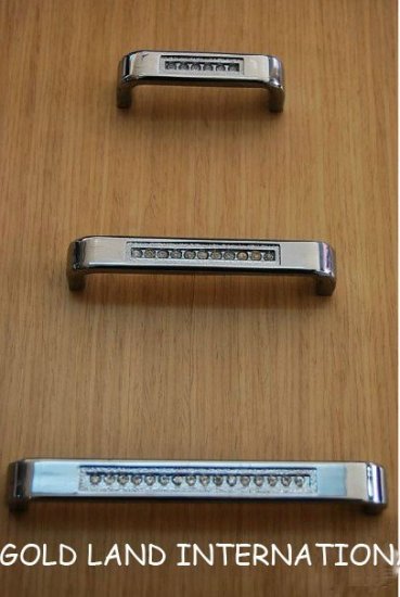 64mm Free shipping zinc alloy crystal glass furniture door handle/cabinet handle [TN Crystal Glass Knobs & Han]