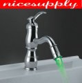 LED FAUCET bathroom mixer tap chrome 3 colors b038