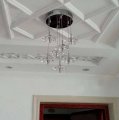 diy art deco clear crystal d18cm/d20cm/d25cm lled crystal pendant lamps aisle porch corridor stairs lighting luminaire lampadas