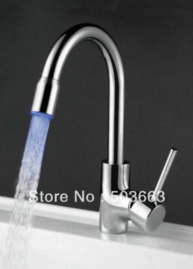 New Single Hole Single Hole Led Mixer Faucet Tap Bathroom Sink Basin S-670 [Kitchen Led Faucet 1756|]