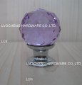 20PCS/LOT FREE SHIPPING 30MM PURPLE CRYSTAL KNOB WITH CHROME ZINC BASE