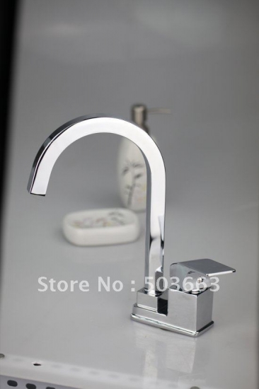 Brass Beautiful Water Faucet Free Ship Bathroom Chrome Basin Sink Mixer Tap CM0032 [Bathroom faucet 704|]