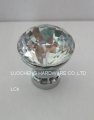 20PCS/ LOT FREE SHIPPING 20 MM CLEAR CRYSTAL CABINET KNOBS WITH ZINC CHORME BASE