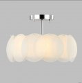 contemporary led ceiling light frosted glass lampshade polish chrome kid's children's bedroom flower lamp light fixture e27