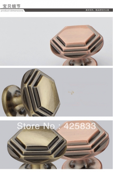 Hot 5pcs Znic Alloy Red Bronze Furniture Knobs Drawet Closet Knobs Cabinet Pulls Small Knobs for Kids Drawer Wholesale [Zinc Alloy Antique Bronze Handle]