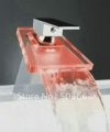 Trapezoid Beautiful LED Bathroom Basin Sink Mixer Tap Faucet CM0220