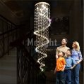 top s modern lustre k9 chandelier spiral stair light crystal lamp dia600*h2500mm