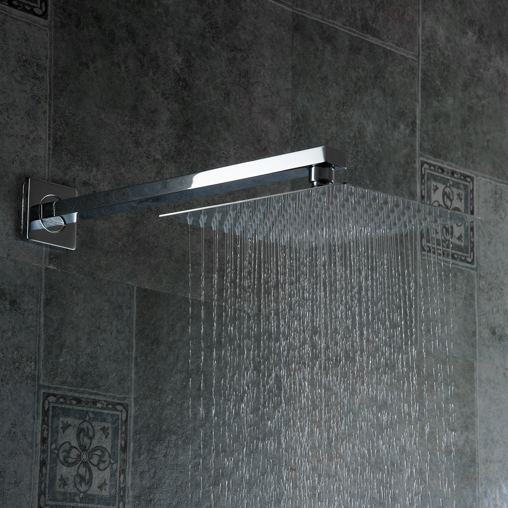 10" stainless steel shower head with arm wall mounted ultra thin rain shower heads with shower arm cp-1010a