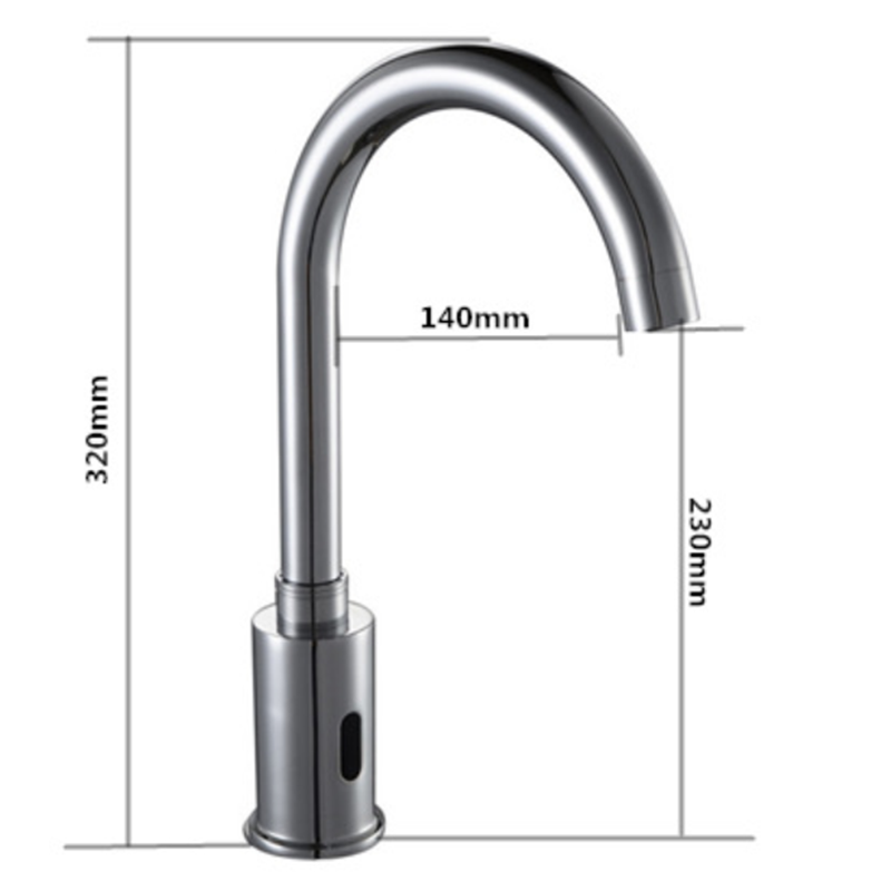 copper cold and water mixer sense faucet automatic sensor faucets basin hand washer dc6v/ac110~220v dona4215