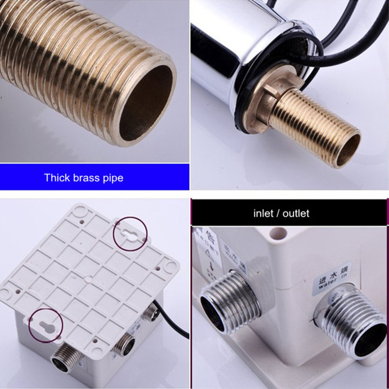 copper cold and water mixer sense faucet automatic sensor faucets basin hand washer dc6v/ac110~220v dona4215