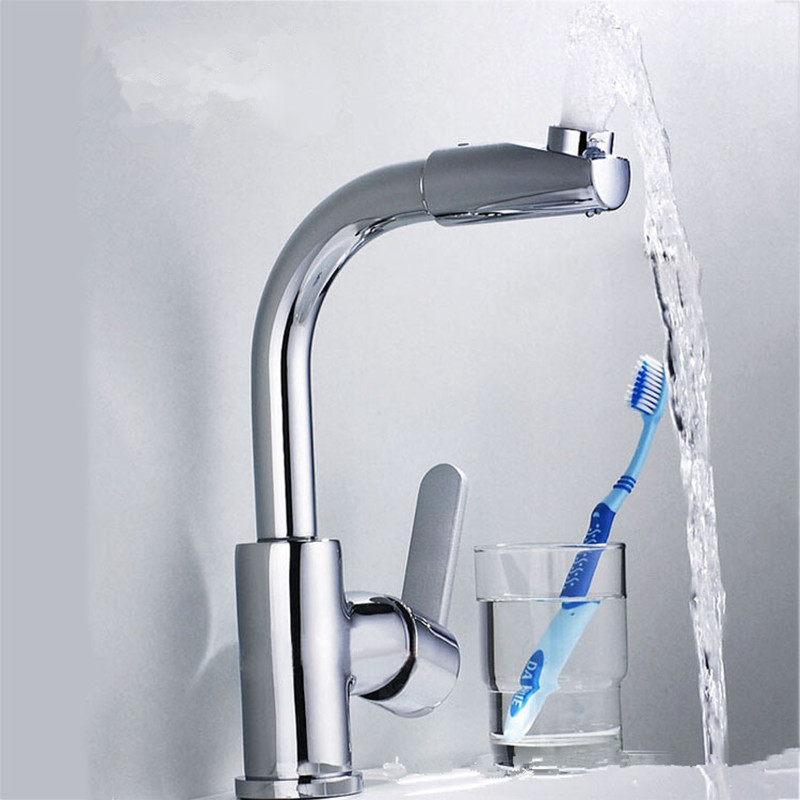 2016 new zinc alloy cold chrome plated water tap basin kitchen mixer taps wash basin faucet dona1160