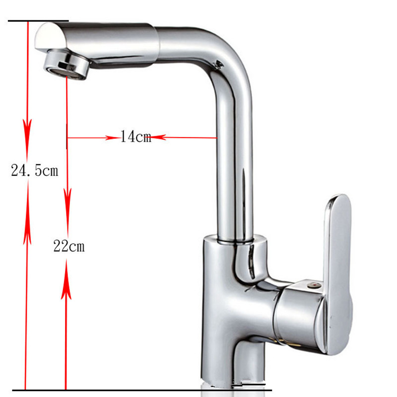 2016 new zinc alloy cold chrome plated water tap basin kitchen mixer taps wash basin faucet dona1160