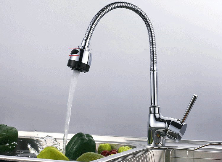 360 degree rotation kitchen sink tap with polished chrome kitchen faucet of cold water taps