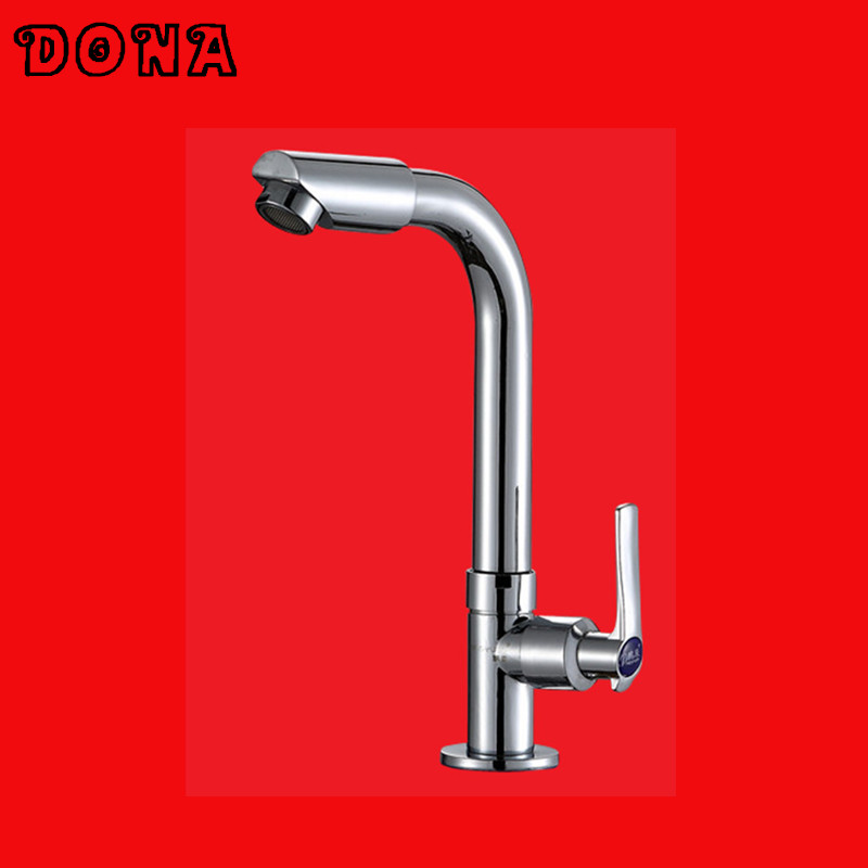 360-degree rotation modern single cold faucet,single handle sink basin kitchen faucet dona1428