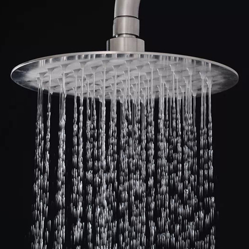 8" stainless steel shower head with arm wall mounted ultra thin rain shower heads with shower arm cp-8000a