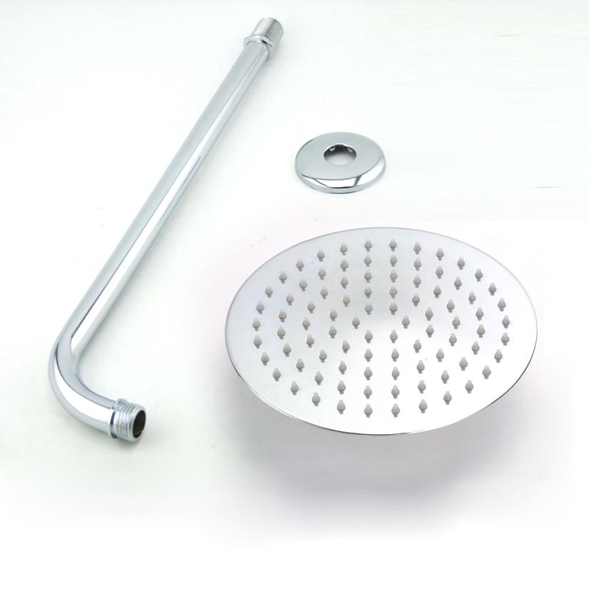 8" stainless steel shower head with arm wall mounted ultra thin rain shower heads with shower arm cp-8000a