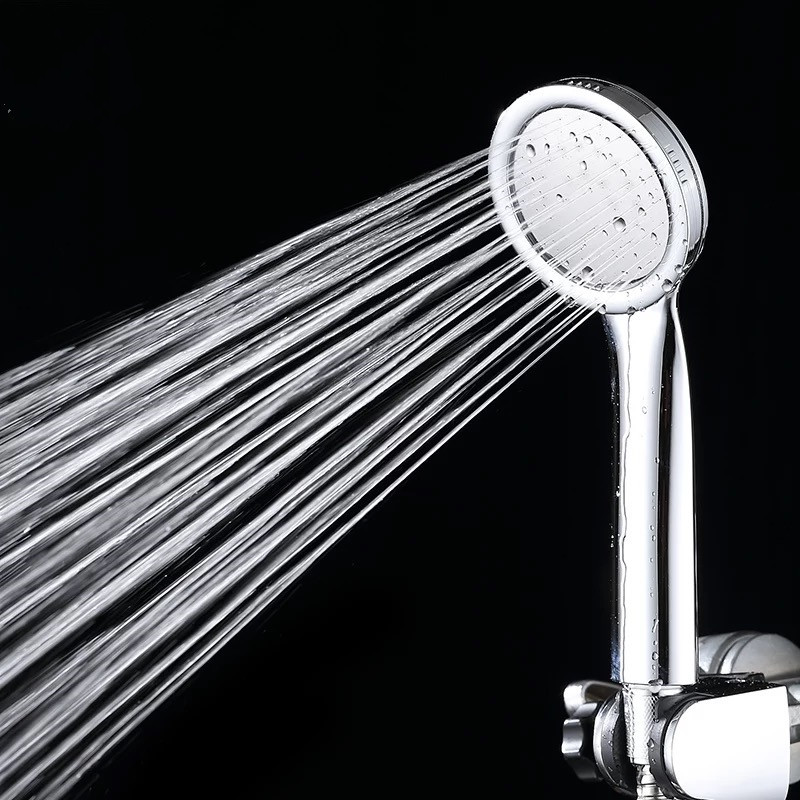 aothper 3 in 1 water saving shower head set wall mounted abs chrome bathroom hand shower head+shower 1.5 m hose+shower holder