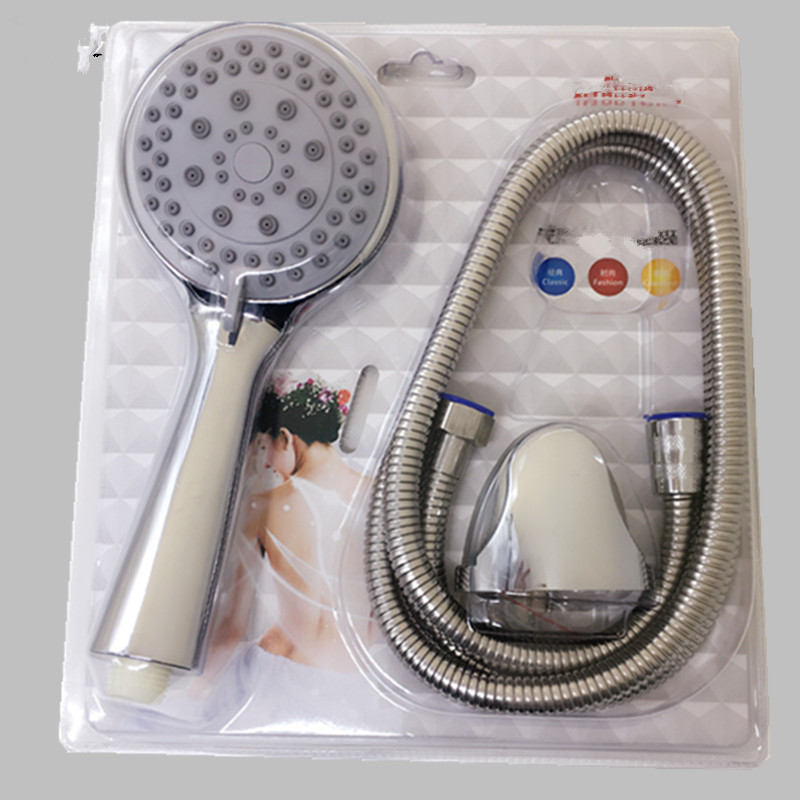 aothpher 3 in 1 water saving shower head set high pressurized abs chrome bathroom hand shower head+shower hose+shower holder