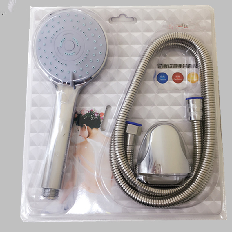 aothpher 3 in 1 water saving shower head set high pressurized abs chrome bathroom hand shower head+shower hose+shower holder