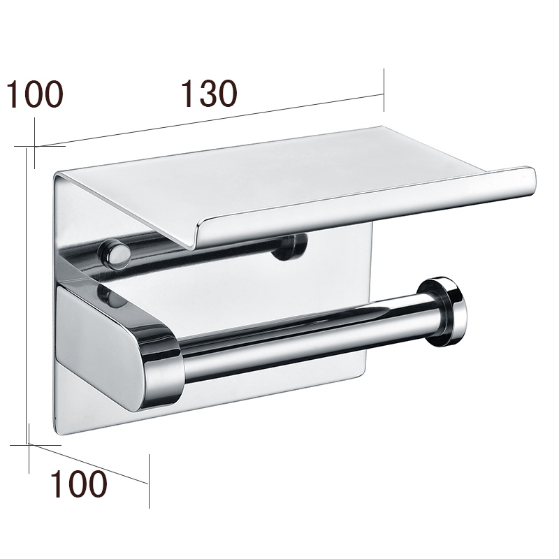 aothpher 304 stainless steel toilet paper holder bathroom chrome finished roll paper holder roll tissue holder and paper shelf