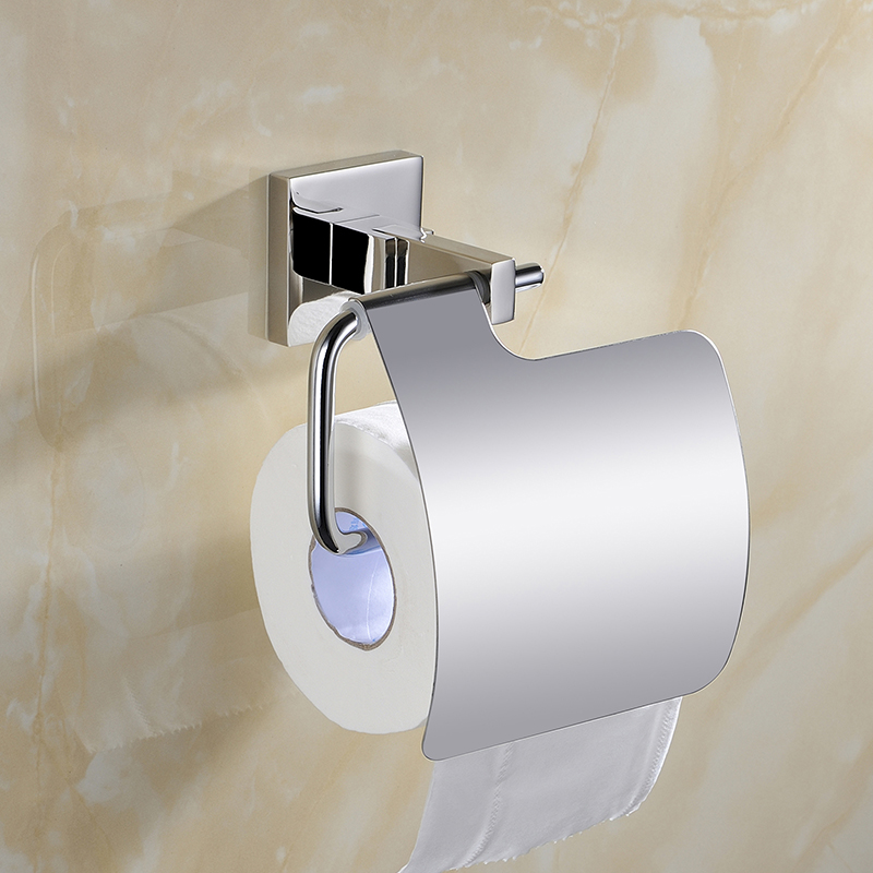 aothpher 304 stainless steel toilet paper holder bathroom chrome finished roll paper holder wall mounted roll tissue holder