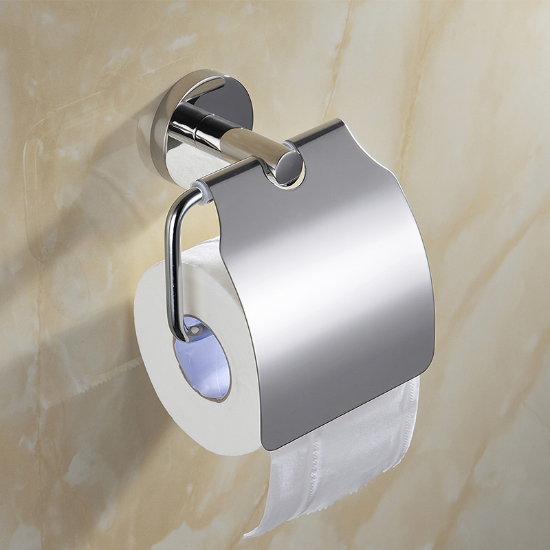 aothpher 304 stainless steel toilet paper holder bathroom chrome finished roll paper holder wall mounted roll tissue holder