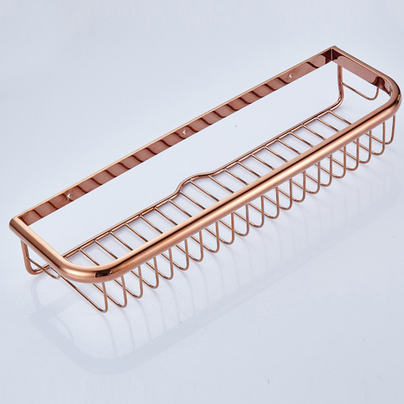 aothpher 45 cm rose golden square holder bathroom accessories toilet basket wall-mounted roll tissue holder bathroom