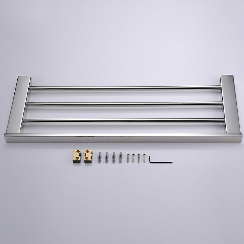 aothpher 60 cm 304 stainless steel chrome finished towel racks brand bathroom accessories towel shelf wall mounted towel rail