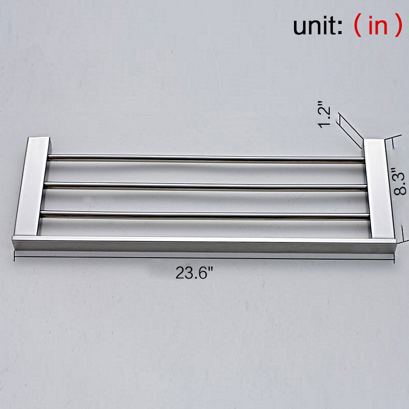 aothpher 60 cm 304 stainless steel chrome finished towel racks brand bathroom accessories towel shelf wall mounted towel rail