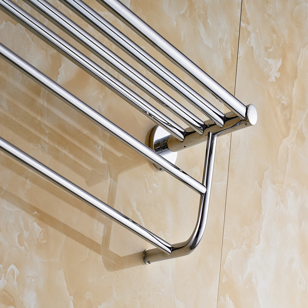 aothpher 60 cm stainless steel chrome finished towel brand bathroom accessories towel shelf wall mounted towel rail