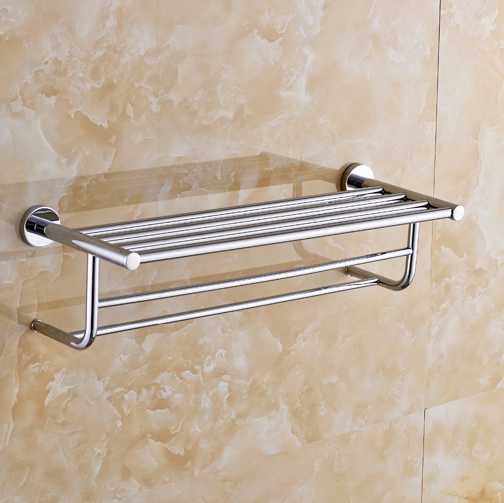 aothpher 60 cm stainless steel chrome finished towel brand bathroom accessories towel shelf wall mounted towel rail