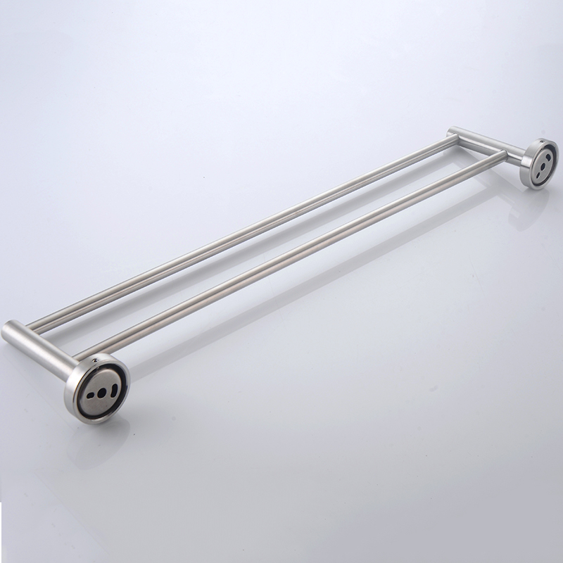 aothpher 60 cm stainless steel wall mounted towel bar bathroom double towel holder brushed towel rack bathroom accessories