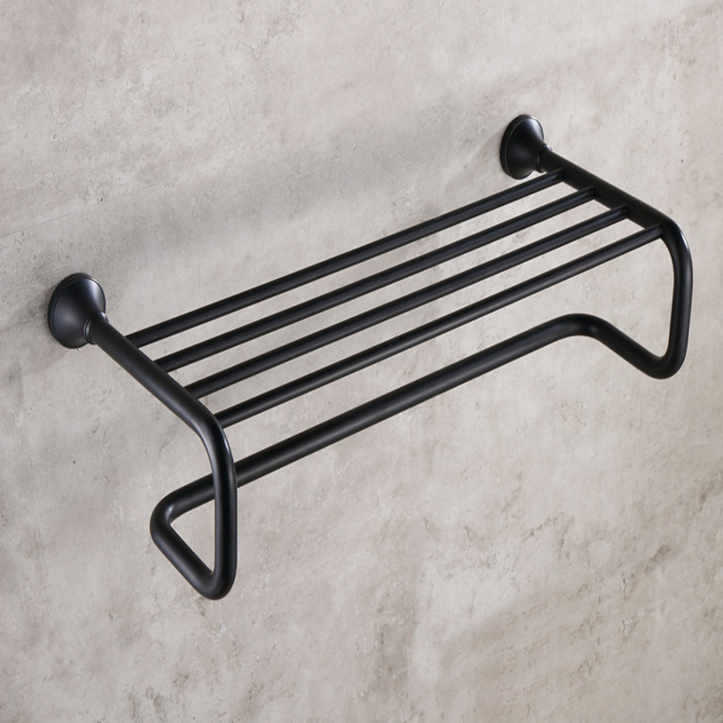 aothpher 60cm brass oil rub bronze finished towel racks brand bathroom accessories towel shelf wall mounted towel rail for bath