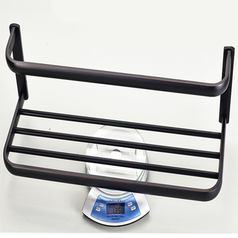 aothpher 60cm oil rubbed brone finished towel racks brand bathroom accessories towel shelf wall mounted towel rail for bathroom