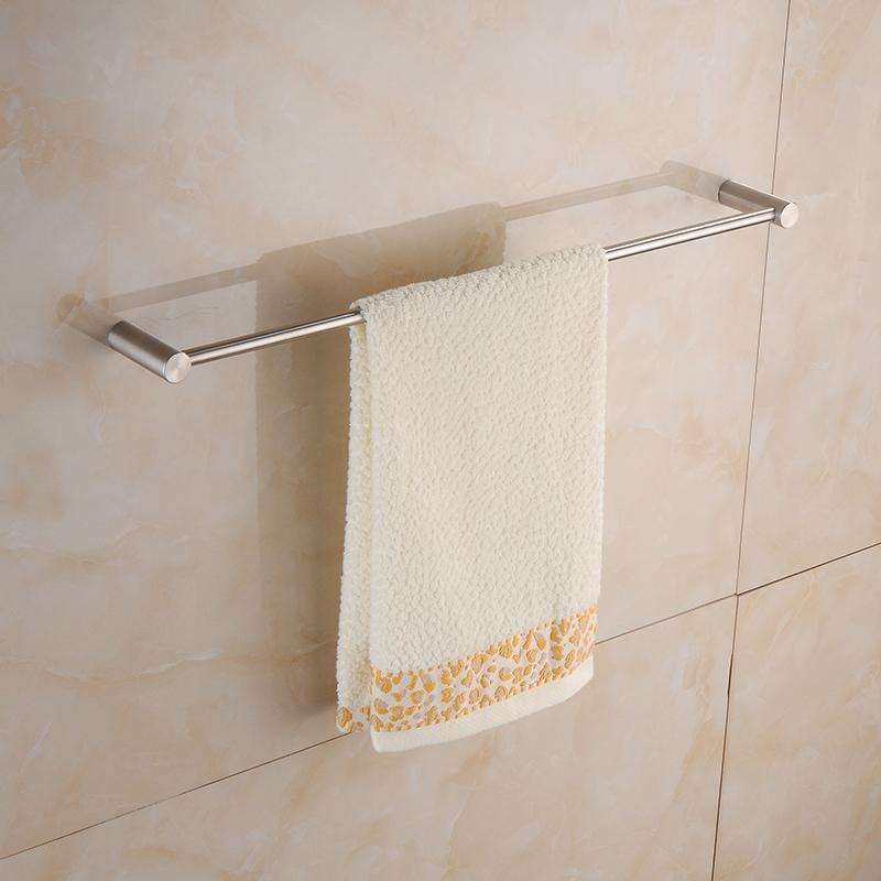 aothpher 60cm wall-mounted towel bar bathroom single towel bars towel holder brushed finished towel rack bathroom accessories