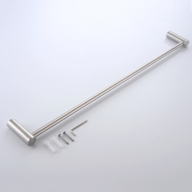 aothpher 60cm wall-mounted towel bar bathroom single towel bars towel holder brushed finished towel rack bathroom accessories