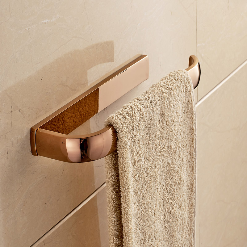 aothpher bathroom brass towel shelf single towel bar rack hanging roll holder 3 colors wall-mount single bar towel rings