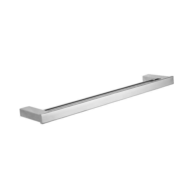 aothpher chrome 60cm wall-mounted bathroom chrome polish towel bars towels racks stainless double towel bar for bathroom