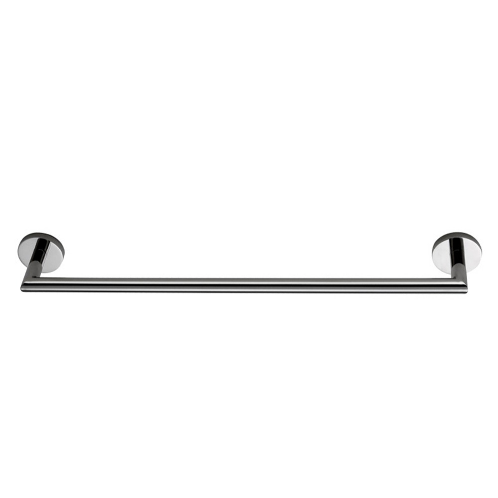 aothpher chrome 60cm wall-mounted bathroom mirror poish towel bars towels racks stainless single towel rack for bathroom kitchen