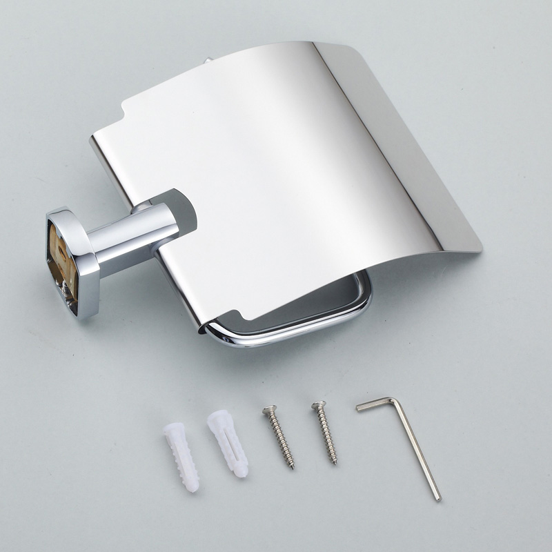 aothpher chrome paper box roll holder bathroom accessories toilet paper holder creative wall mounted roll tissue holder bathroom